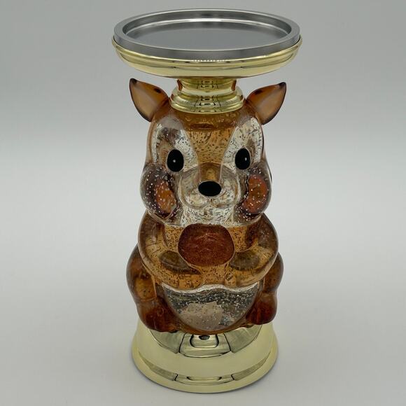 Bath & Body Works Squirrel Holding Acorn 3-Wick Candle Holder Fall Harvest - Picture 1 of 5
